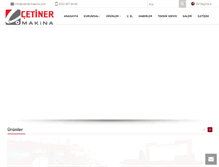 Tablet Screenshot of cetinermakina.com